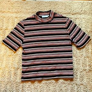 Striped Turtle Neck Tee from Arizona Jean Co